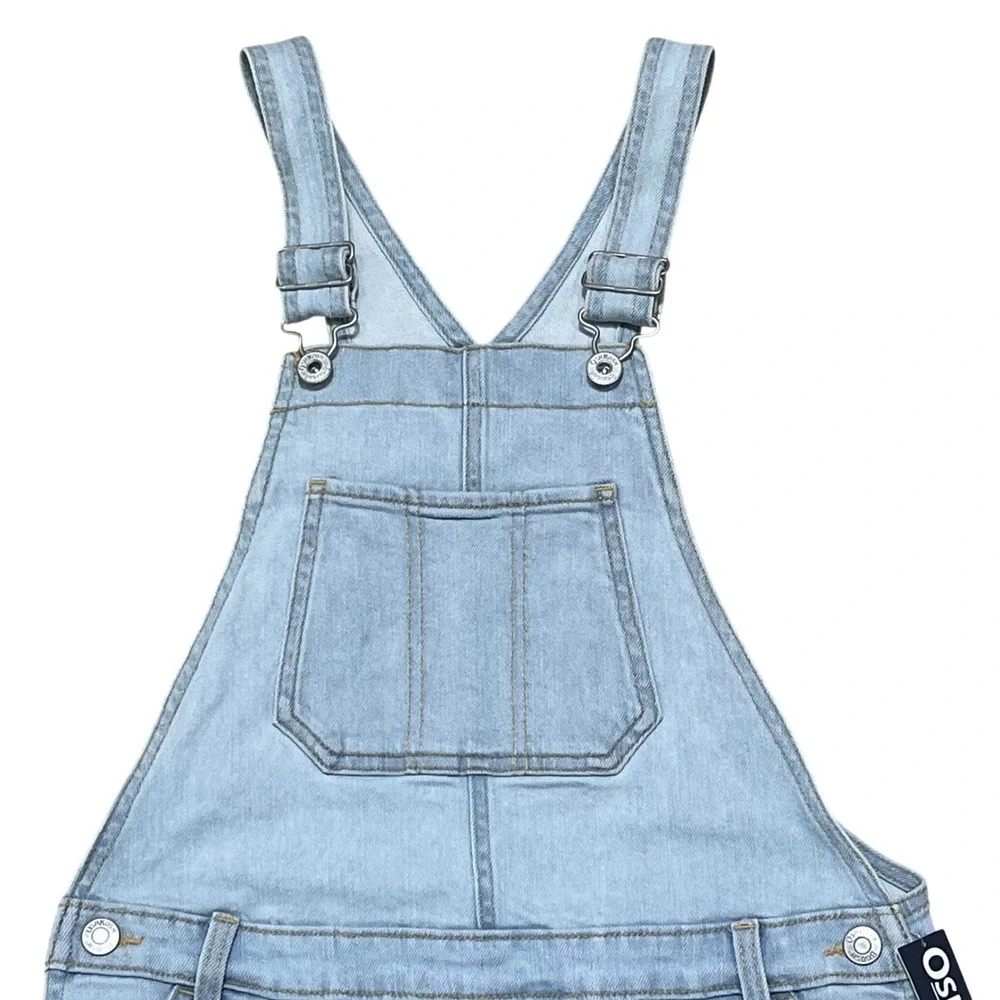 OshKosh Bgosh Girls Blue Denim Overall Jumper Dress Light Wash Size 14 NWT